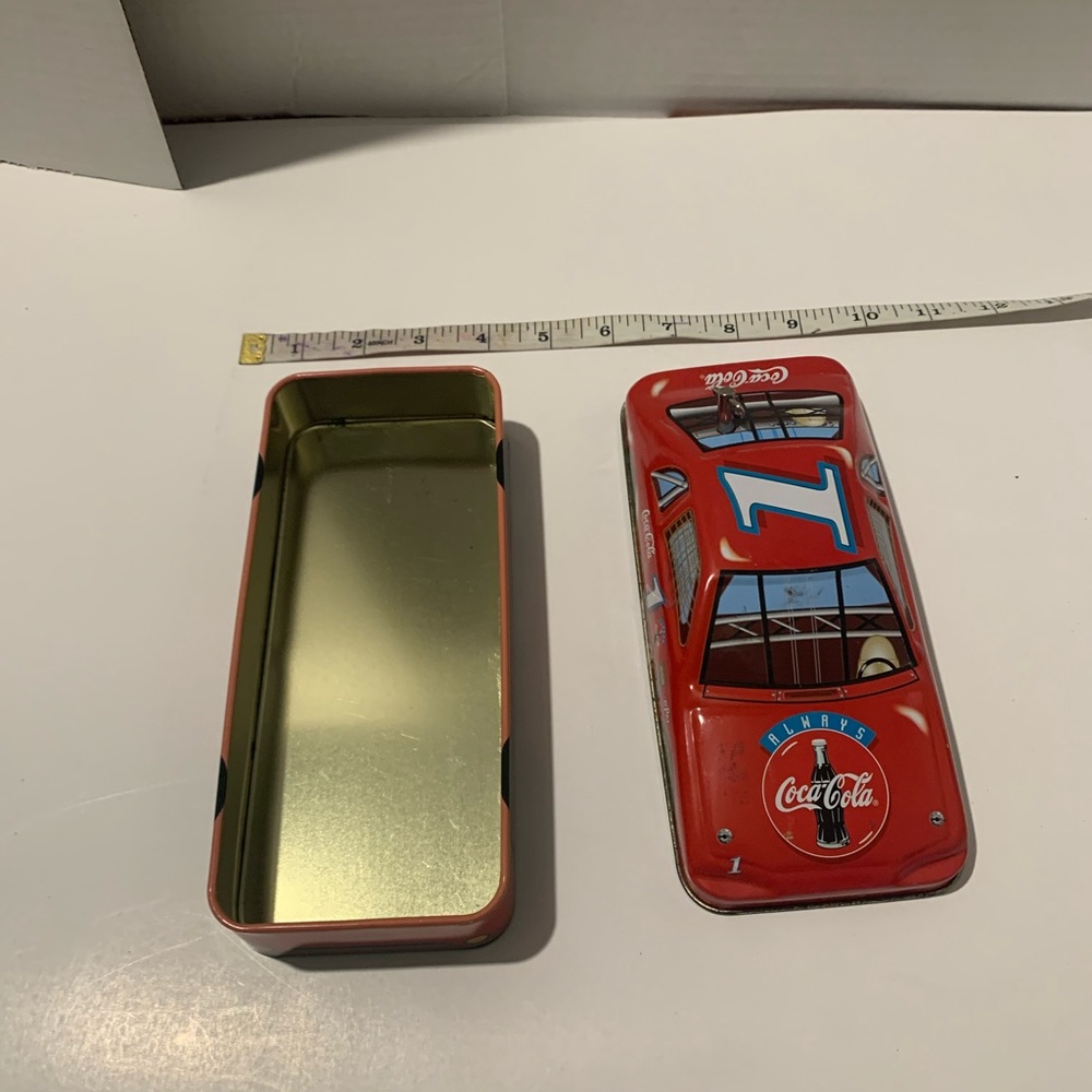 Coca Cola music race car container, “1 with Coca Cola logo